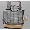 IZA III Cabrio Wellensittichkäfig - Beiger Vogelkäfig Mit Badehaus & Cabriofunktion
