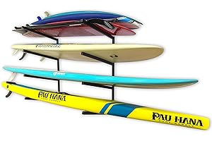 StoreYourBoard G-SUP Wandmontage 4 Paddleboard Aufbewahrungsregal Einstellbare Ebenen Stand-up Paddle Board Halter