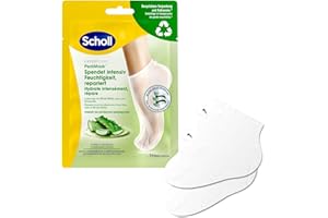 Scholl EXPERTCARE intensiv pflegende Fußmaske mit Aloe Vera – Feuchtigkeitsspendende Pflege – 1 Paar Einwegsocken
