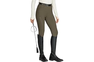 Willit Women's Riding Pants Full Seat Silicone Breeches Equestrian Horseback Riding Tights with Zipped Pocket