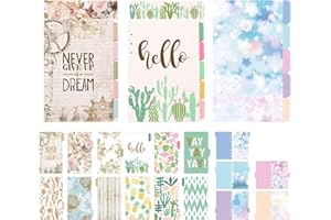 Dzmuero Intercalaires classeur a5, 3 ensembles Intercalaire a5, Intercalaires, Feuilles de séparation pour classeurs, pages dindex, impression claire, pour feuilles mobiles à 6 trous (140 x 210mm)