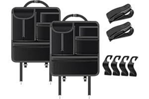 Resszo Organizzatore per Auto, Organizer Sedile Auto Bambini,Protezioni per Sedili Auto, 3 in 1 Organizer per Sedile Posteriore, Perfetto Anche Come Portaoggetti e Organizer Auto,2 Pezzi