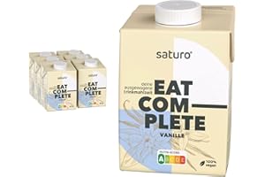 ‎SATURO Saturo Trinkmahlzeit Vanille | Astronautennahrung Mit Protein & 500kcal | Vegane Trinknahrung Mit Wertvollen Nährstoffen | 6 x 500 ml