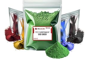 TFC Farbpigment Oxid Grün – Hochdeckendes Pigmentpulver für Reliefgießmassen wie Xyrarock, Gips, Epoxidharz und Beton, Matt, Lichtbeständig und Wetterfest I 100g