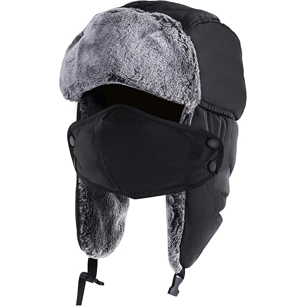 Chapka En Fourrure Véritable AIEOE Chapka Imperméable Hiver Coupe