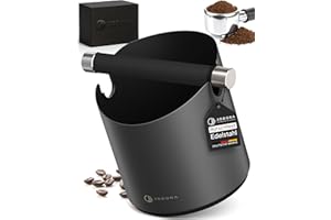 ‎JODORA JODORA Abklopfbehälter für Siebträger aus hochwertigen Edelstahl standfest - Robuste Knock Box mit geräuschdämpfender Schlagstange ultra leise - Siebträger Zubehör mit einfacher Reinigung (Schwarz)