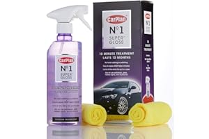 CarPlan No1 Cera lucidante per Auto - Applicazione in 10 Minuti, Durata 12 Mesi, Kit sigillante Super Brillante - 600 ml