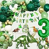 Dinosaurus verjaardagsdecoratieset, dino-ballonnen, verjaardag, 6 jaar, enorme folieballon, cijfer 6, verjaardag, voor jongens, dino-ballonnen, verjaardagsdecoratie, dino-kinderverjaardagsdecoratie