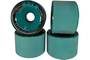 F26 AOB Premium Longboard/Cruiser 2K Ruedas (4 unidades) Juego de ruedas redondeadas calibradas rugosas (azul, 74 x 52 mm, 83 A)