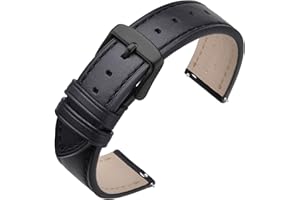 ANNEFIT Cinturino Orologio 16mm 17mm 18mm 19mm 20mm 21mm 22mm, Cinturini per Orologi in Pelle a Sgancio Rapido per Uomo e Donna