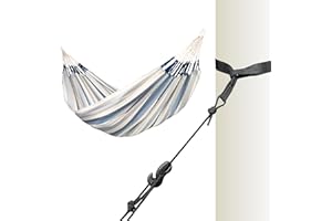 ‎LA SIESTA LA SIESTA® - Brisa - Klassische Doppel + Baum- & Pfosten-Befestigung Hängematte, handgefertigt in Kolumbien, mit 160 cm Breite für entspannte Momente drinnen und draußen. (Sea Salt)