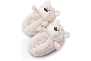 NICI Zapatillas de peluche sostenibles y calentitas para niños y niñas - zapatillas de animales con suela antideslizante - pantuflas