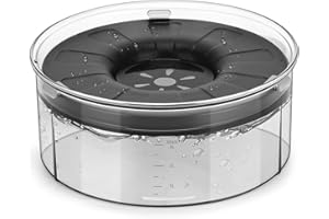 PETTOM Gamelle Anti Éclaboussure Chien et Débordement, 3L Grande Capacité Gamelle Eau Chien Anti Renversement, Bol d'eau de Flottabilité pour Chiens, Gris