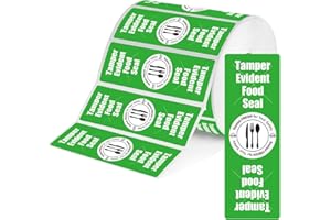 SMARSTICKER Tamper Evident Food for Freshness and Safety Stickers 1x 3 Inch Safe Secure Tamper Proof Food Delivery Labels Tamper Resistant for Containers Jars Mailing Packaging (Green)