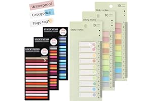 WOOLEDY 1500 Pcs Sticky Tabs Book Tabs,Transparent Sticky Index Notes, Writable and Repositionable Long Page Makers,Morandi Colored Index Tabs for Annotating Books,Page Tabs,Books Flags