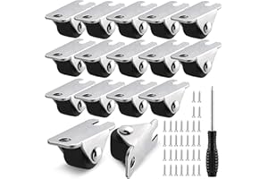 Ptyism 16 Pezzi Piccole Ruote in Gomma (32 Pezzi Viti e 1 Pezzi Cacciavite) Ruote Fisse Piccole, Ruote per Mobili Piccole丨Mini Rotelle per Mobili, Per lo Spostamento dei Mobili.