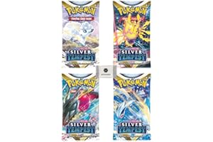 Womanda Oryginalne karty Pokemon – miecz i tarcza 12 – srebrne wiatry sztormowe – Silver Tempest – gratis Womanda gronowy cukier (4 boostery, angielski)