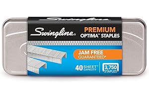 Swingline Staples, Premium for Desktop Staplers, 1/4" Length, 210/Strip, 3750/Box, Jam Free, Optima (35556)