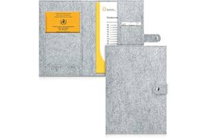 kwmobile Hülle für das deutsche Untersuchungsheft aus Filz - U-Heft Hülle und Impfpass Hülle mit extra Fächern - Cover Filz