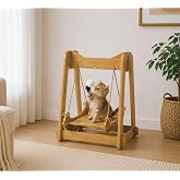 Ahşap Kedi Salıncağı &amp; Oyun Platformu &ndash; Ponponlu, Doğal Ahşap Oyuncak