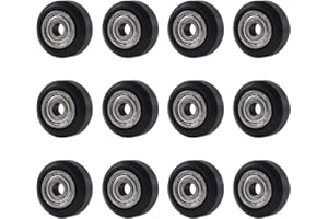 Aokin Imprimante 3D Roue POM Poulie Plastique Roulement Linéaire Pour imprimante 3D Creality Ender 3, Ender 3 Pro, Ender 3 V2, CR-10, CR-10S, 12 pièces