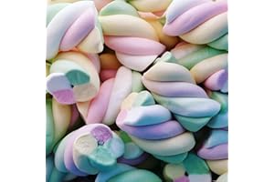 ZEUS PARTY Marshmallow Treccia Multicolor 4 Colori Senza Glutine (1 KG) Compleanni Battesimi Nascite Eventi