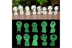 ANSHKA Alien Garden Gnome Ghost Statue with Glow in The Dark, Luminous Garden Ghost Miniature Figurines for Micro Landscape Gnomes Garden Decoration, Mononoke Tree Spirit Luminous Outdoor Lawn Decor 10pcs