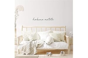 yabaduu Wall Sticker Font Sayings Quotes for Children's Room Baby Room Sticker Film Black Matt Decorative Self-Adhesive (YX004 hakuna matata)