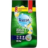 Rinso Toz &Ccedil;amaşır Deterjanı Limon ve Karbonat Renkliler ve Beyazlar İ&ccedil;in 8 KG