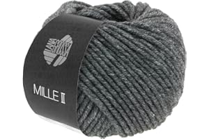 ‎LANA GROSSA Lana Grossa Mille II 016 Anthrazit meliert 50g