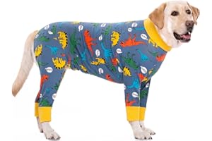 BT Bear Combinaison élastique pour chien de grande taille, protège les articulations, anti-poils, anti-léchement, protection des plaies pour chiens de taille moyenne et grande (7XL, bleu marine)