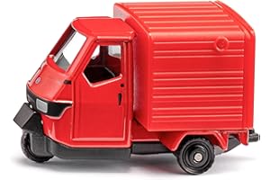 siku 1583, Piaggio Ape 50, Auto Giocattolo, Metallo/Plastica, Rosso, Con Gancio di Traino, Portellone Posteriore Apribile