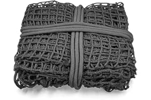 Aoneky Filet à Foin pour Chevaux à Alimentation Lente, 90×45×45cm, Maille Carrée 2,5x2,5cm/ 3,8x3,8cm, avec Corde Nylon de 3M - Mangeoire pour Cheval pour 1-2Jours (1in/ 2,5x2,5cm Hole)