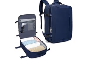 VMIKIV Mochila Viaje Cabina Avion 45x36x20 para Easyjet Maletas de Viaje Cabina Mochila Portatil 15,6 Pulgadas Mochilas Viaje Mujer Bolsa de Cabina Hombre 32 litros Equipaje de Viaje para Wizz Air