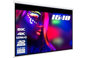 ESMART Professionale MIROLO Schermo di rollo manuale 259 x 162 cm (120") 16:10 | Schermo per proiezione proiettore home cinema Schermo per tende a rullo LCD LED