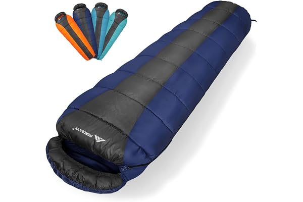Forceatt Sac De Couchage Momie pour Adulte, Sac De Couchage Sac à Dos Simple pour GarçOn Et Fille, ImperméAble, Chaud, Adapté Aux 3 Saisons en IntéRieur Et ExtéRieur, Camping, RandonnéE, Voyage.
