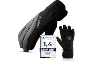 HIKENTURE Rękawice zimowe, wodoodporne rękawiczki rowerowe, zimowe dla mężczyzn i kobiet, wiatroszczelne rękawice narciarskie, rękawiczki rowerowe z żelową wyściółką, dla mężczyzn i kobiet, outdoorowe