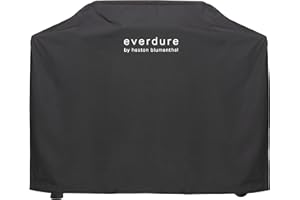 Everdure by Heston blumenthal Premium Covers I Robust Cover UV-Resistant I Grill Cover with Velcro Fasteners I Grill Cover Weatherproof & Water-Repellent I Protective Cover Black