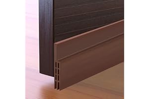 SXYHKJ Guarnizione Sottoporta in Gomma Adesivo Pellicola Insonorizzata Antispiffero Antivento Striscia di Sigillatura Paraspifferi Porta Antipolvere (5x100CM, marrone)