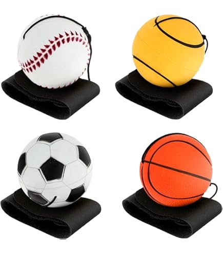 TOKIDNY 4 Stück Gummibälle Training - 5.5cm, Elastisch, Für Reaktions- & Koordinationstraining