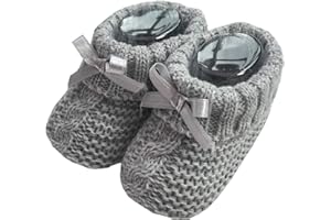 ROYAL ICON Nursery Time 116-354 - Stivaletti da neonato, lavorati a maglia, con fiocco