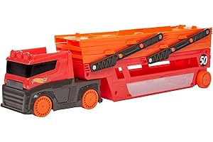 Hot Wheels Megacamión, camión Transporte Coches de Juguete para niños +3 años (Mattel GHR48)
