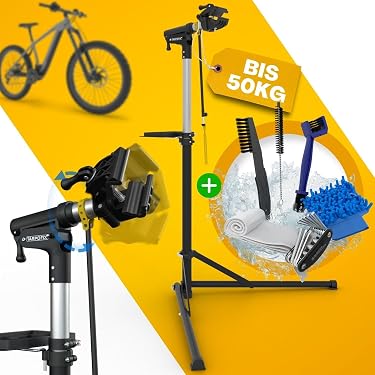 Support Trépied Pour Vélo – Manivelle, Charge 80 Kg, Pliable, Noir