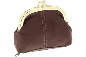 ...KARL LOVEN KARL LOVEN Porte Monnaie Femme en Cuir d'agneau CLIC CLAC Retro Vintage