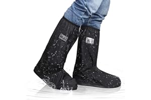 ‎IOUTDOOR Waterproof Shoe Covers Reusable for Rain Snow Outdoor Non-Slip Waterproof Protection from Toe to Calf for Men Women