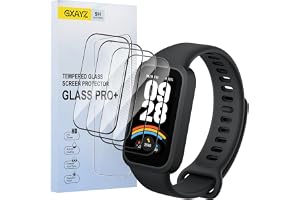 GXAYZ [4 delar] Skärmskydd för Xiaomi Smart Band 9 Active, filmskydd heltäckande TPU reptåligt skärmskydd, 9H hårdhet, bubbelfri, HD klarhet