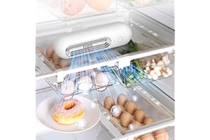 COZHYESS Fridge Deodoriser, Fridge Fresheners, Wardrobe Fresheners, Odour Neutraliser, USB Rechargeable, Ozone Sterilization Deodorization, for Closet, Pet, Car, Storage Box (Silver)