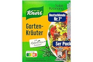 GÉNÉRIQUE Yellow Garten-kräuter Salat-krönung - Préparation pour Vinaigrette Allemagne aux herbes du jardin, 5 sachets - Salade prête en un instant - Compatible avec Knorr - 55g