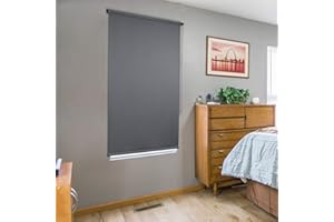 Laneetal Estor Opaco Persianas Enrollables Evitar Rayos UV y Sol Fácil Instalar Poliéster 80x210 cm Color Antracita