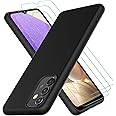 Oureidoo Cover per Samsung Galaxy A32 4G con 3 Pezzi Pellicola Vetro Temperato, Custodia in Morbida Silicone Liquido, Sottile